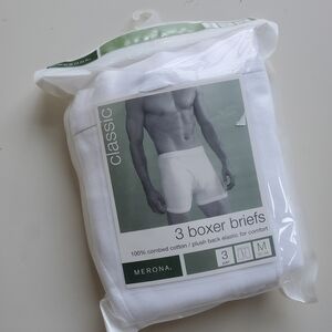 Package Of 3 White Classic Boxer Briefs